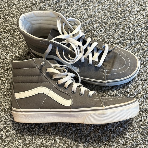 Vans Shoes - High-top Vans, grey/white